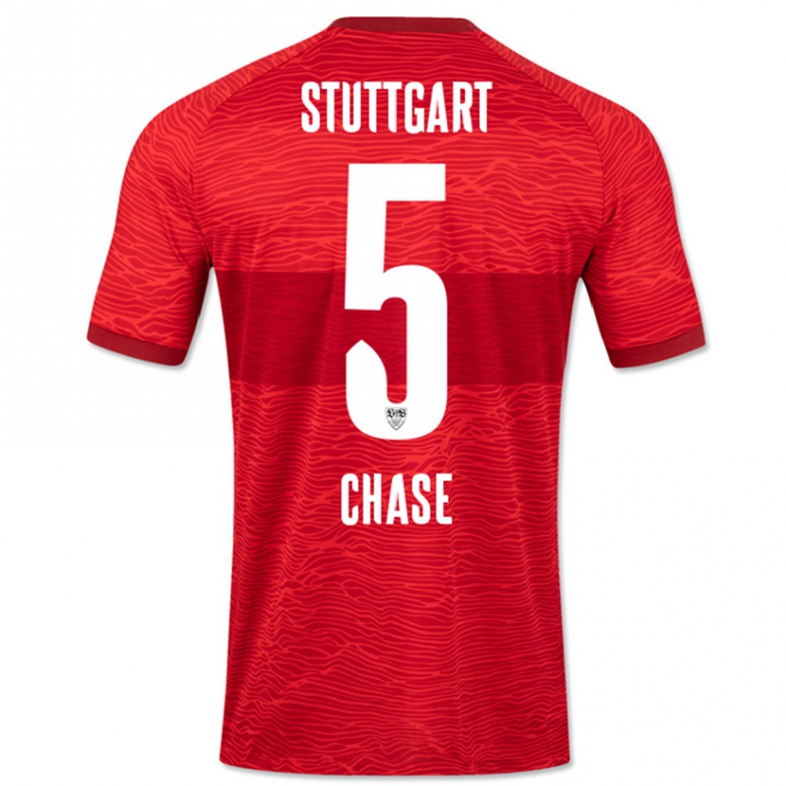 Hombre Fútbol Camiseta Anrie Chase #5 Rojo 2ª Equipación 2023/24