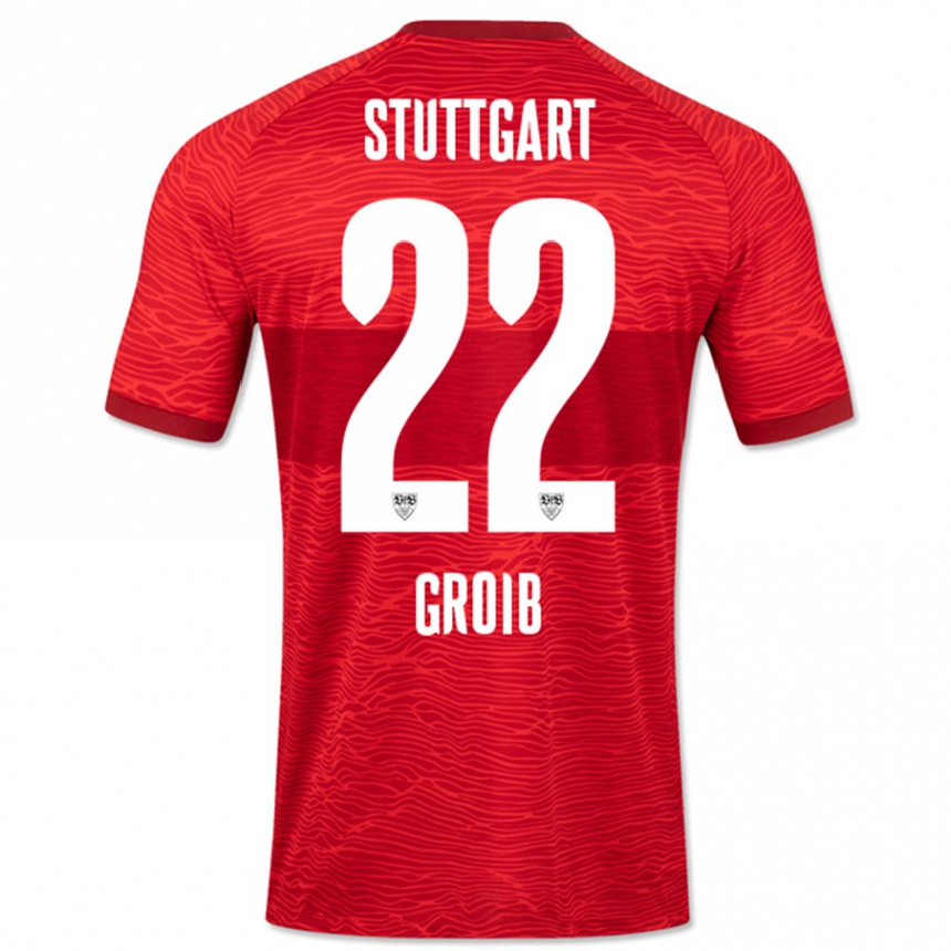 Hombre Fútbol Camiseta Alexander Groiß #22 Rojo 2ª Equipación 2023/24