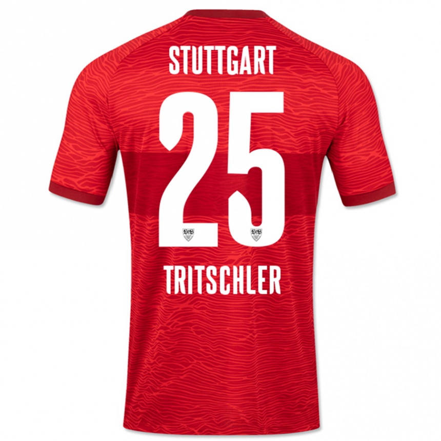 Hombre Fútbol Camiseta David Tritschler #25 Rojo 2ª Equipación 2023/24