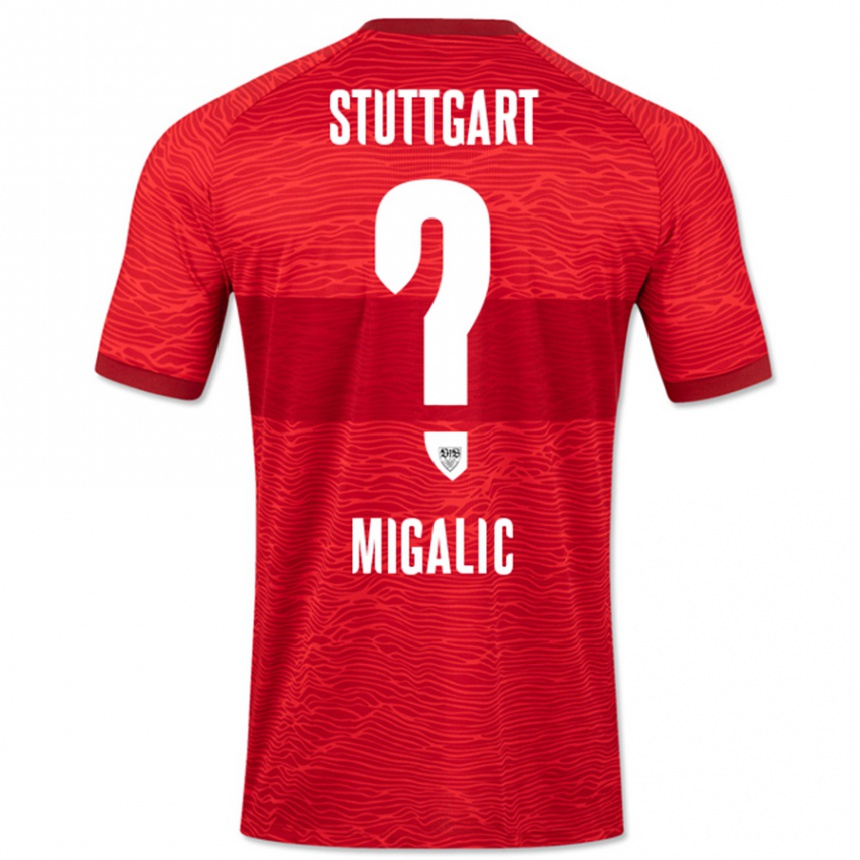 Hombre Fútbol Camiseta Dorian Migalic #0 Rojo 2ª Equipación 2023/24