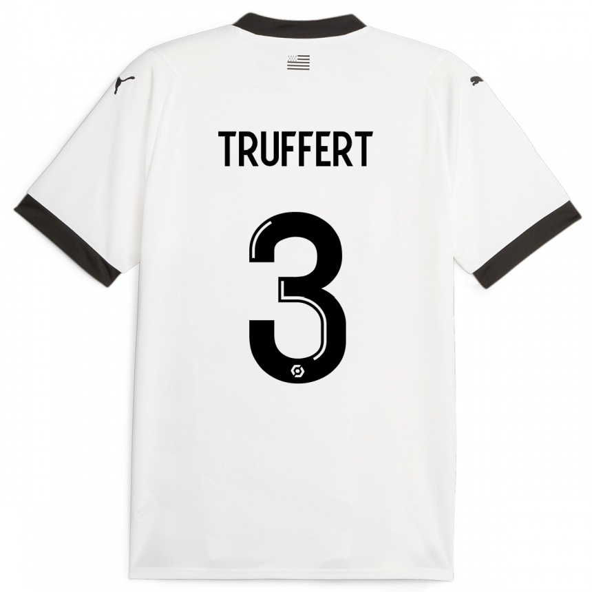 Hombre Fútbol Camiseta Adrien Truffert #3 Blanco 2ª Equipación 2023/24