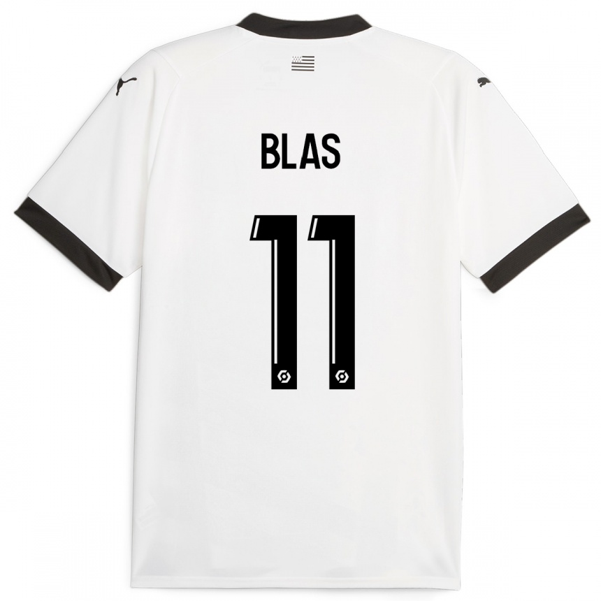 Hombre Fútbol Camiseta Ludovic Blas #11 Blanco 2ª Equipación 2023/24