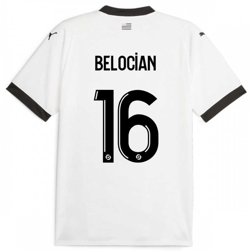 Hombre Fútbol Camiseta Jeanuël Belocian #16 Blanco 2ª Equipación 2023/24