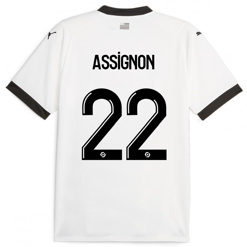 Hombre Fútbol Camiseta Lorenz Assignon #22 Blanco 2ª Equipación 2023/24
