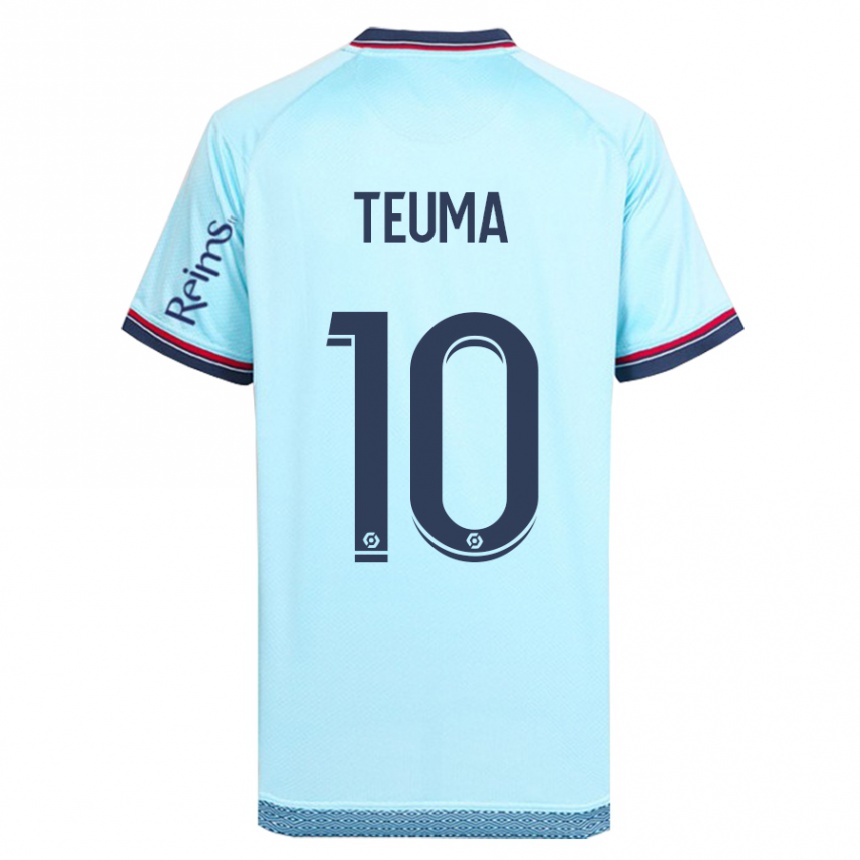 Hombre Fútbol Camiseta Teddy Teuma #10 Cielo Azul 2ª Equipación 2023/24