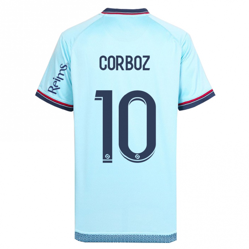 Hombre Fútbol Camiseta Rachel Corboz #10 Cielo Azul 2ª Equipación 2023/24