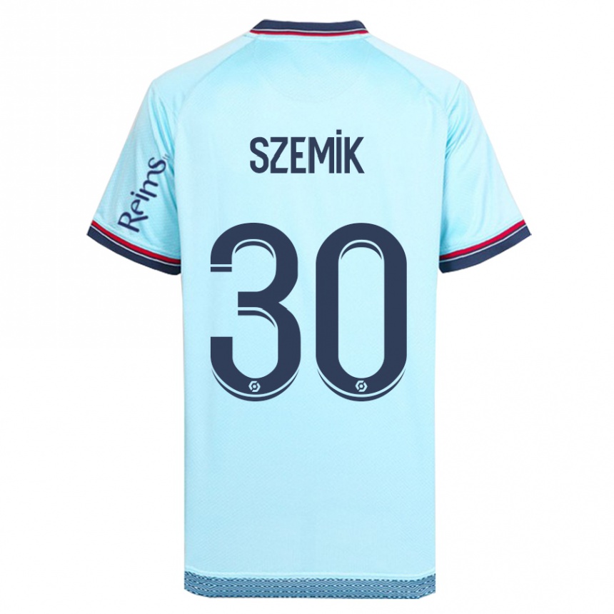 Hombre Fútbol Camiseta Kinga Szemik #30 Cielo Azul 2ª Equipación 2023/24