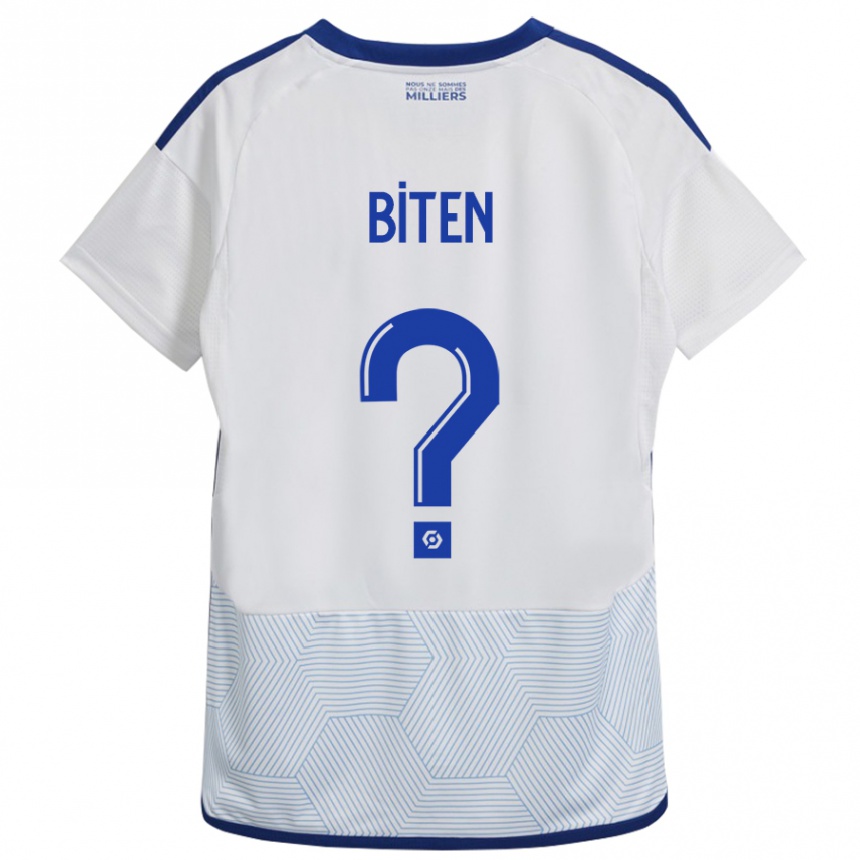 Hombre Fútbol Camiseta Clancy Valère Biten #0 Blanco 2ª Equipación 2023/24