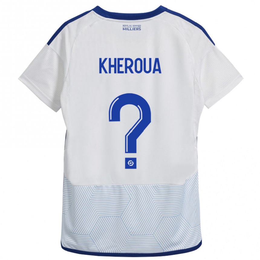 Hombre Fútbol Camiseta Nail Kheroua #0 Blanco 2ª Equipación 2023/24