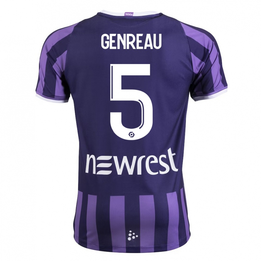 Hombre Fútbol Camiseta Denis Genreau #5 Morado 2ª Equipación 2023/24