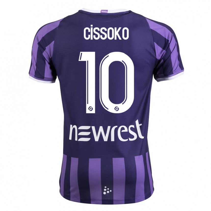 Hombre Fútbol Camiseta Ibrahim Cissoko #10 Morado 2ª Equipación 2023/24