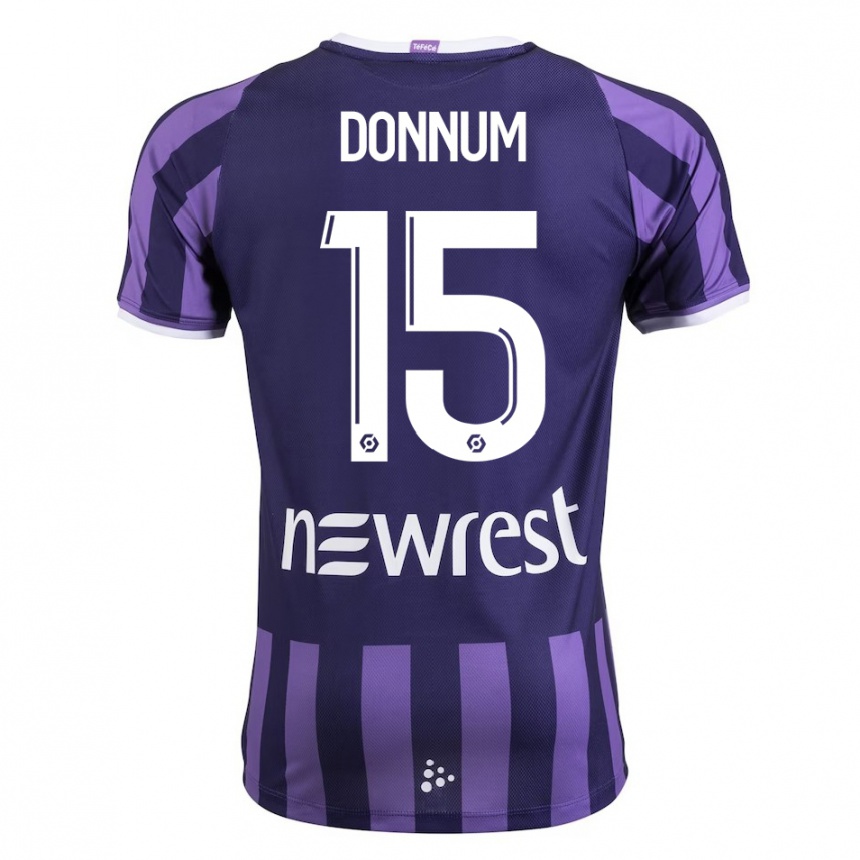 Hombre Fútbol Camiseta Aron Dønnum #15 Morado 2ª Equipación 2023/24