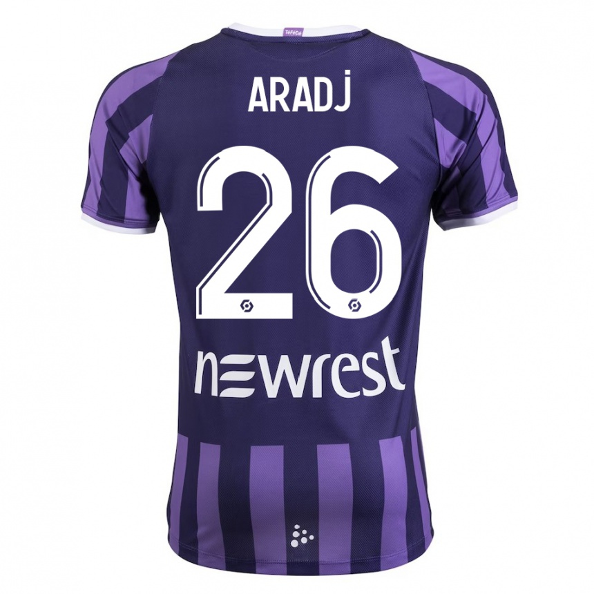 Hombre Fútbol Camiseta Ylies Aradj #26 Morado 2ª Equipación 2023/24