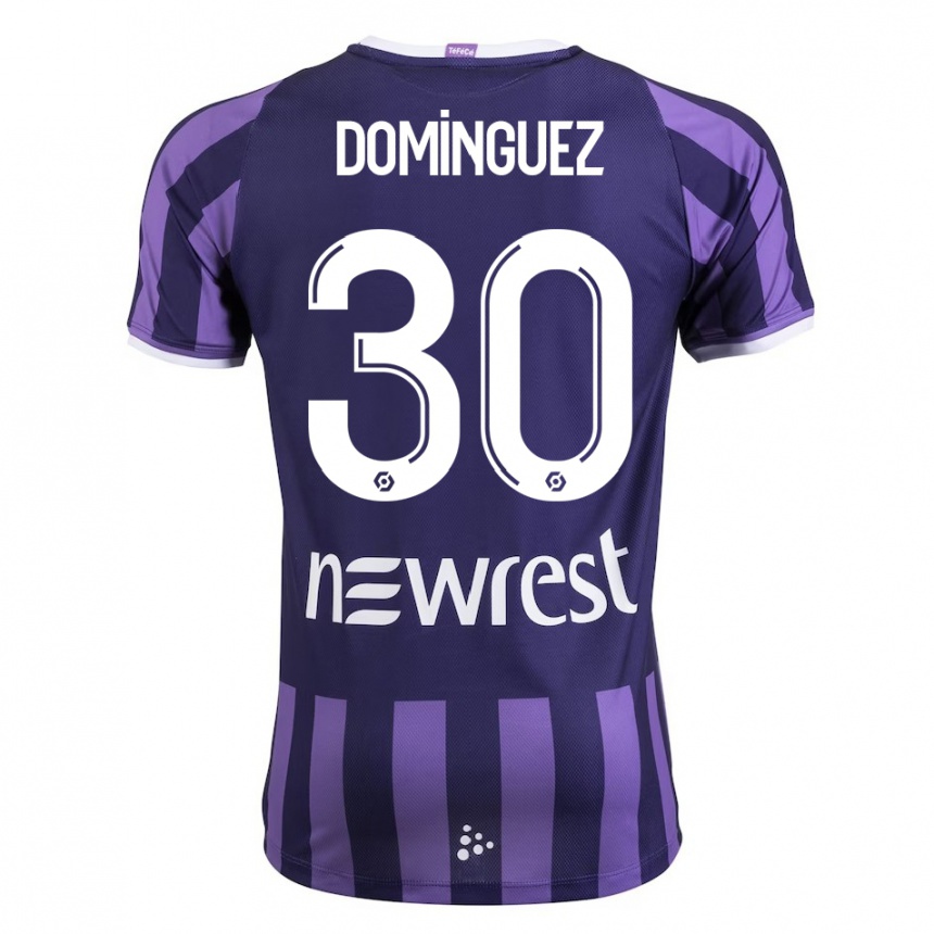 Hombre Fútbol Camiseta Álex Domínguez #30 Morado 2ª Equipación 2023/24