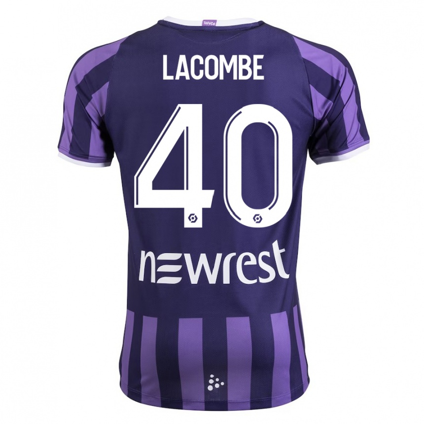 Hombre Fútbol Camiseta Justin Lacombe #40 Morado 2ª Equipación 2023/24