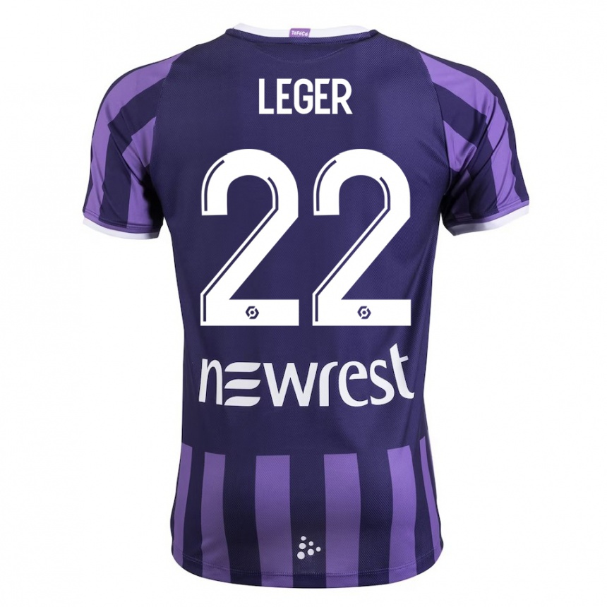 Hombre Fútbol Camiseta Christelle Léger #22 Morado 2ª Equipación 2023/24