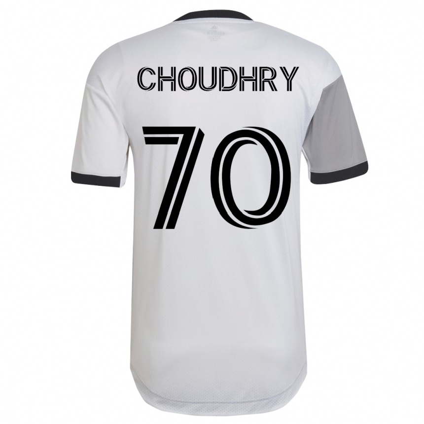 Hombre Fútbol Camiseta Benjamin Choudhry #70 Blanco 2ª Equipación 2023/24