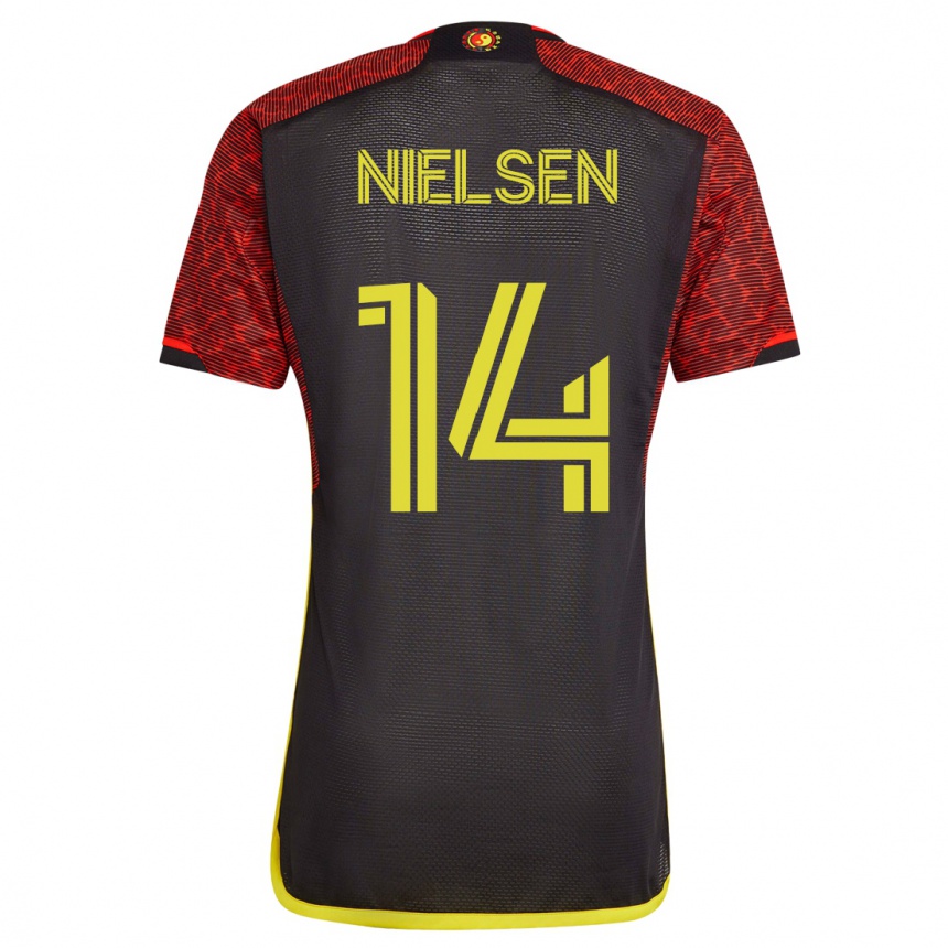 Hombre Fútbol Camiseta Taylor Nielsen #14 Naranja 2ª Equipación 2023/24