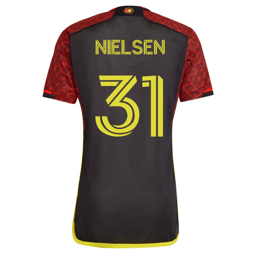 Hombre Fútbol Camiseta Madeline Nielsen #31 Naranja 2ª Equipación 2023/24