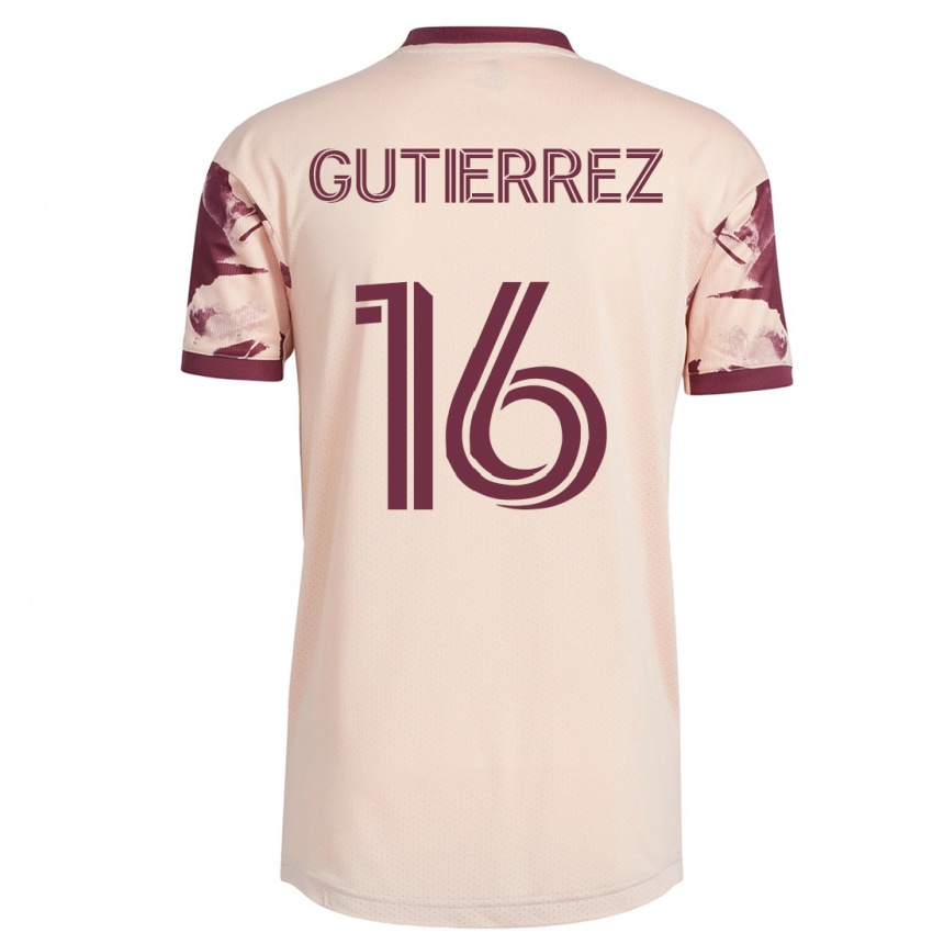 Hombre Fútbol Camiseta Diego Gutiérrez #16 Blanquecino 2ª Equipación 2023/24