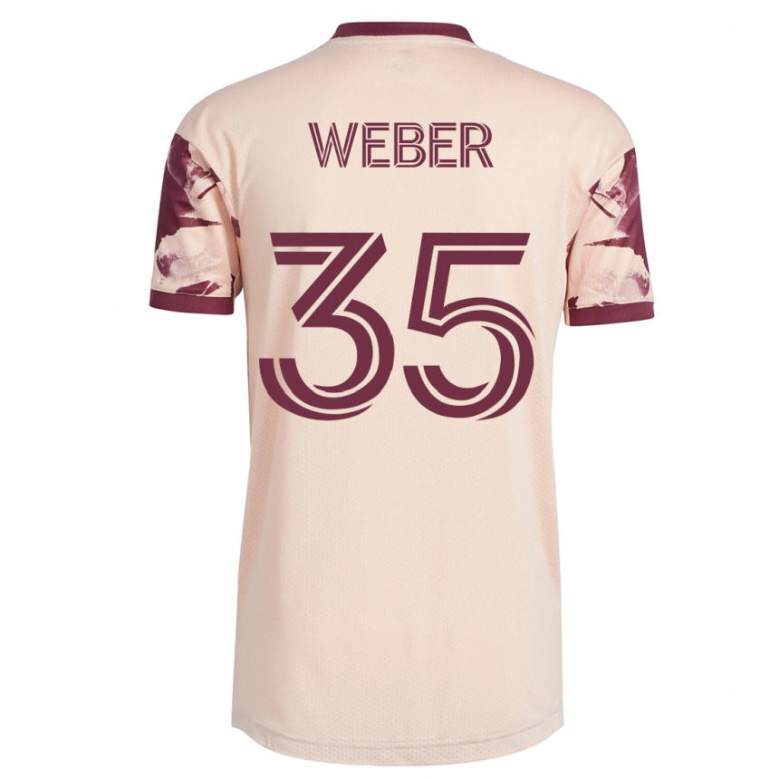 Hombre Fútbol Camiseta Tristan Weber #35 Blanquecino 2ª Equipación 2023/24