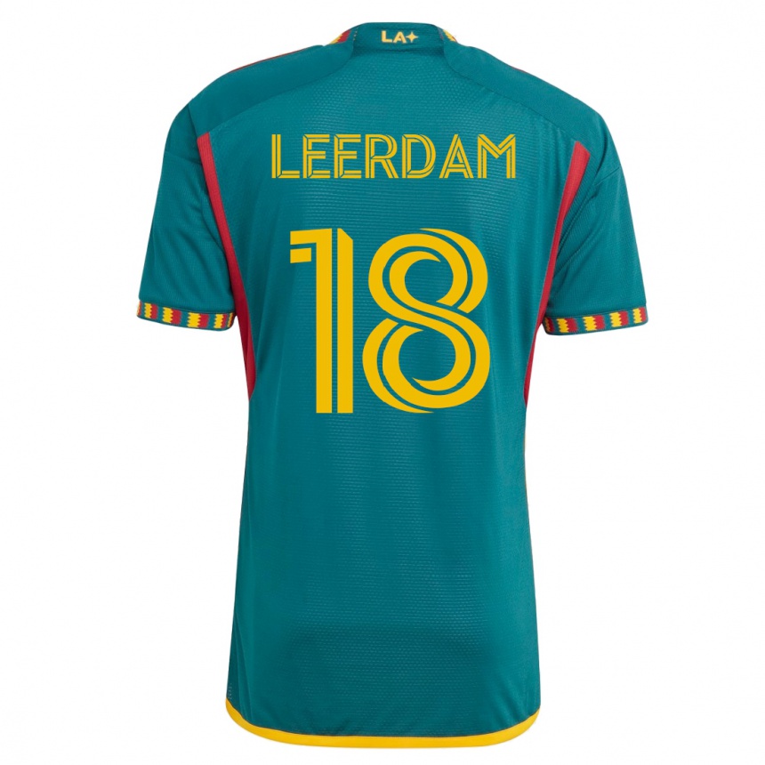 Hombre Fútbol Camiseta Kelvin Leerdam #18 Verde 2ª Equipación 2023/24
