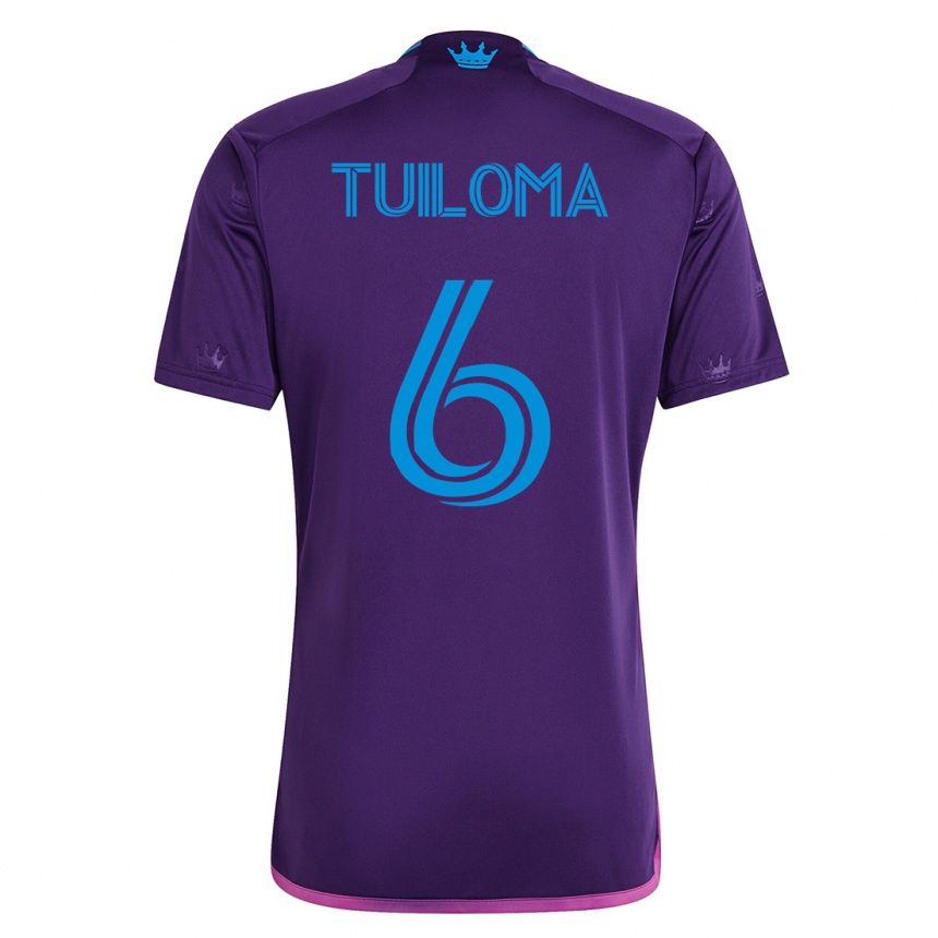 Hombre Fútbol Camiseta Bill Tuiloma #6 Violeta 2ª Equipación 2023/24
