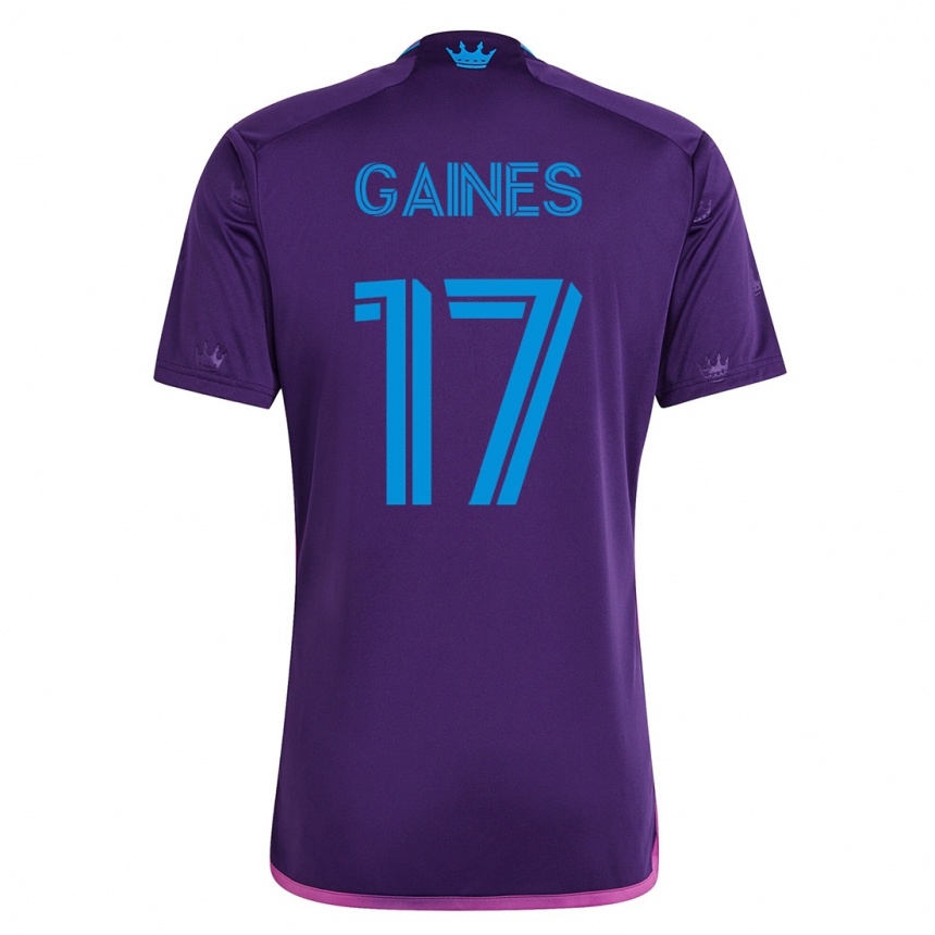 Hombre Fútbol Camiseta Mckinze Gaines #17 Violeta 2ª Equipación 2023/24