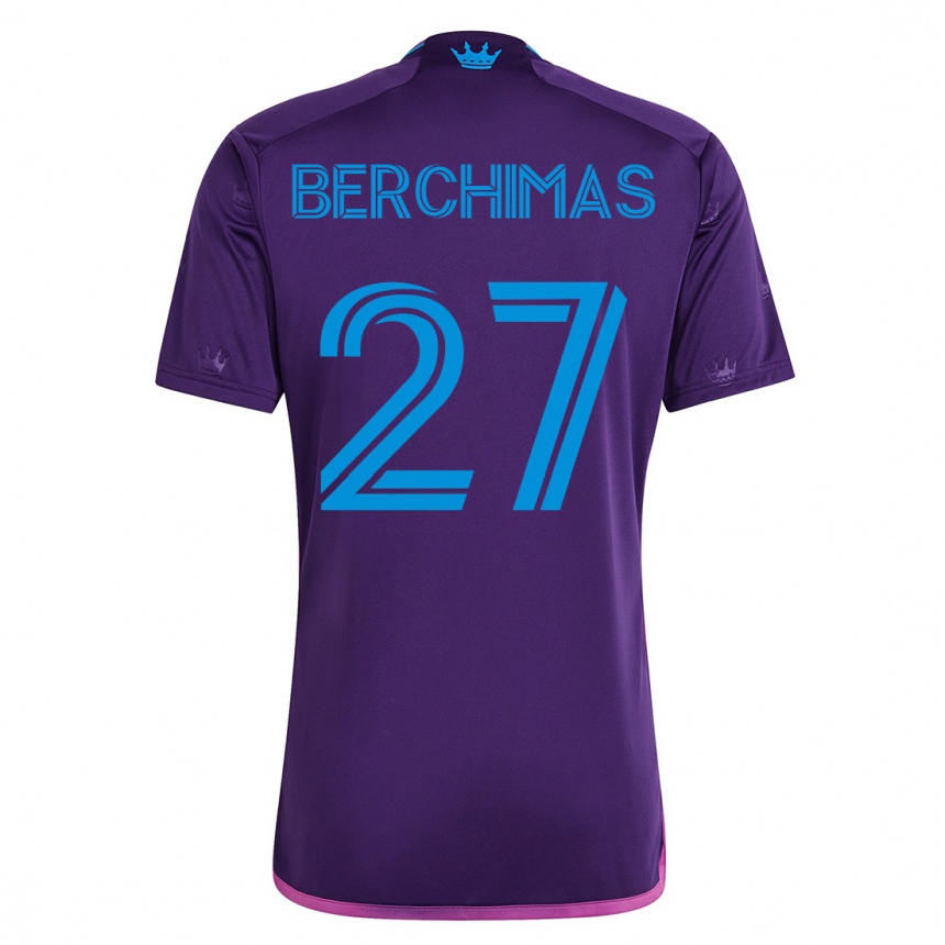 Hombre Fútbol Camiseta Nimfasha Berchimas #27 Violeta 2ª Equipación 2023/24