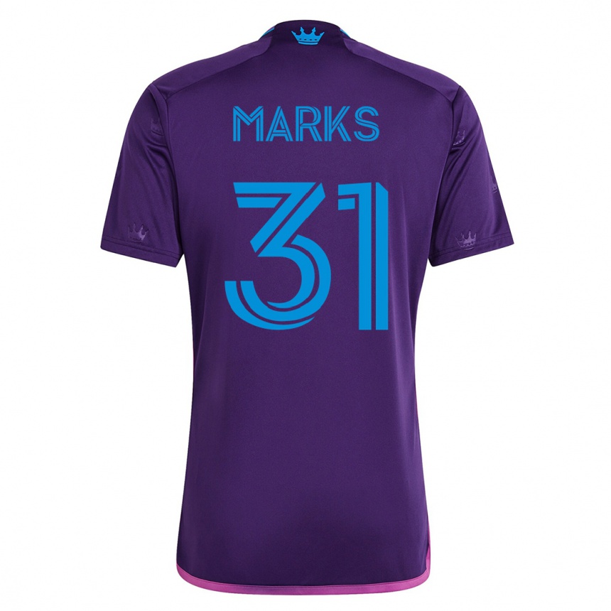 Hombre Fútbol Camiseta George Marks #31 Violeta 2ª Equipación 2023/24