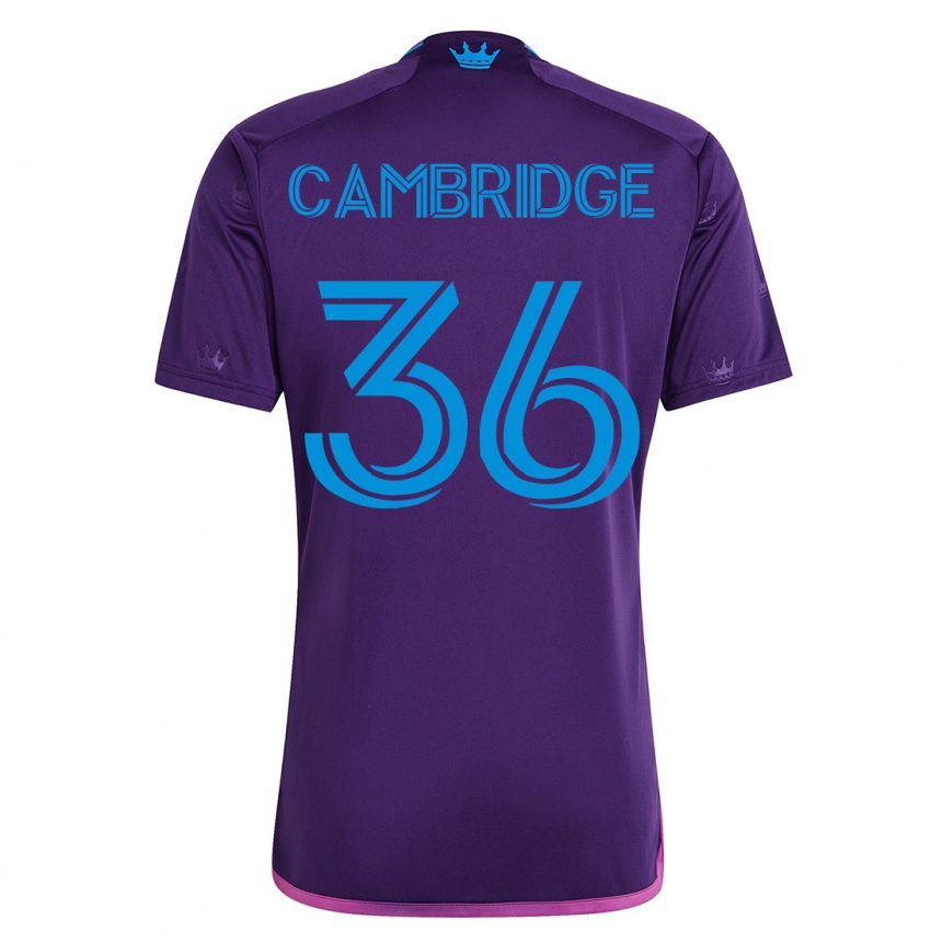 Hombre Fútbol Camiseta Brandon Cambridge #36 Violeta 2ª Equipación 2023/24