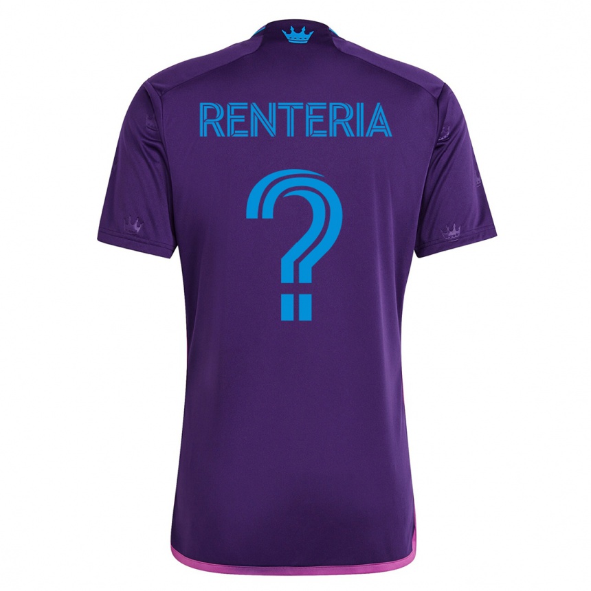 Hombre Fútbol Camiseta Adrian Renteria #0 Violeta 2ª Equipación 2023/24