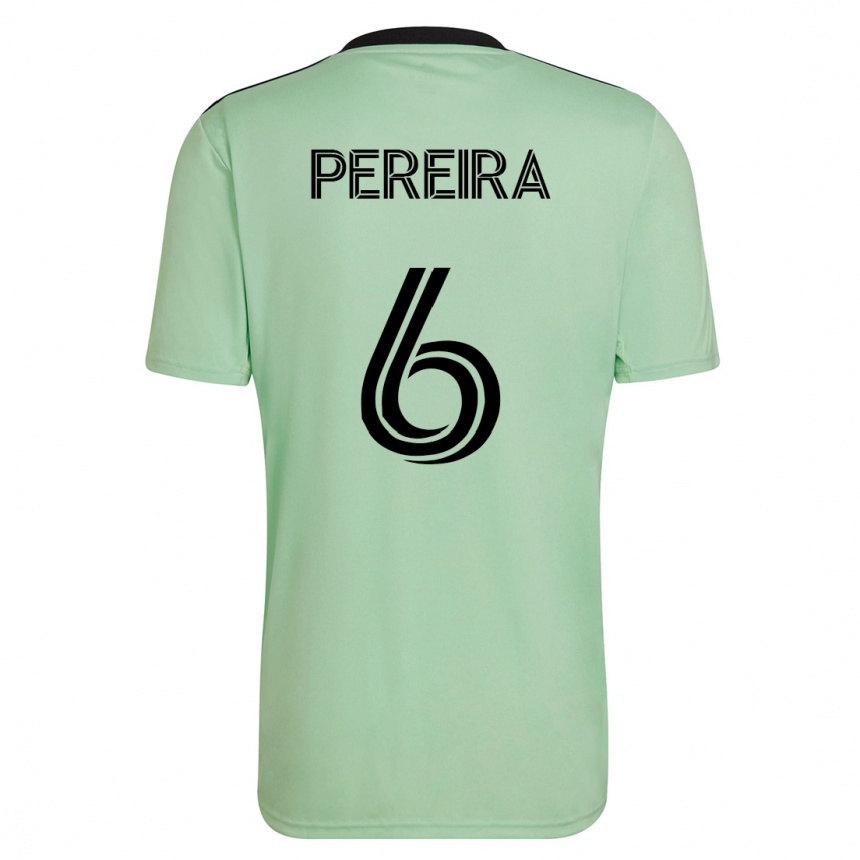 Hombre Fútbol Camiseta Daniel Pereira #6 Verde Claro 2ª Equipación 2023/24