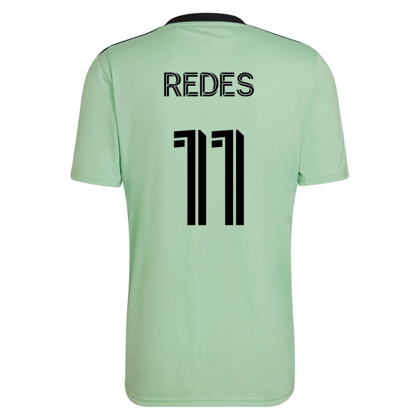 Hombre Fútbol Camiseta Rodney Redes #11 Verde Claro 2ª Equipación 2023/24