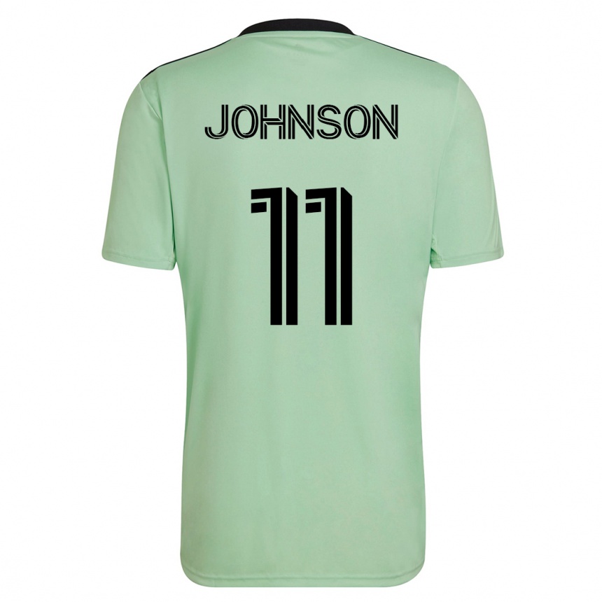 Hombre Fútbol Camiseta Emmanuel Johnson #11 Verde Claro 2ª Equipación 2023/24