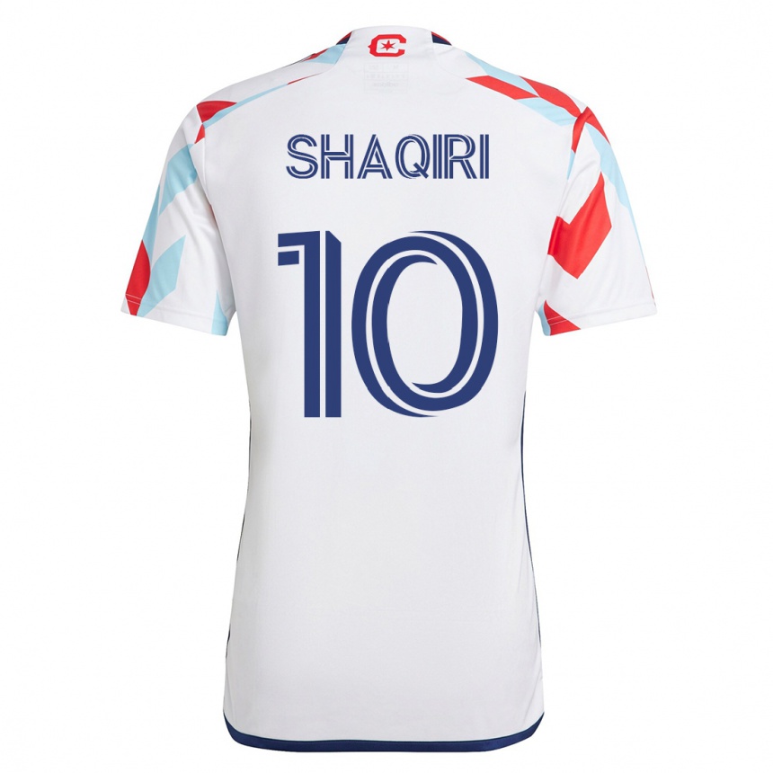 Hombre Fútbol Camiseta Xherdan Shaqiri #10 Blanco Azul 2ª Equipación 2023/24