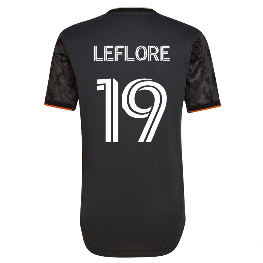 Hombre Fútbol Camiseta Isaiah Leflore #19 Negro 2ª Equipación 2023/24