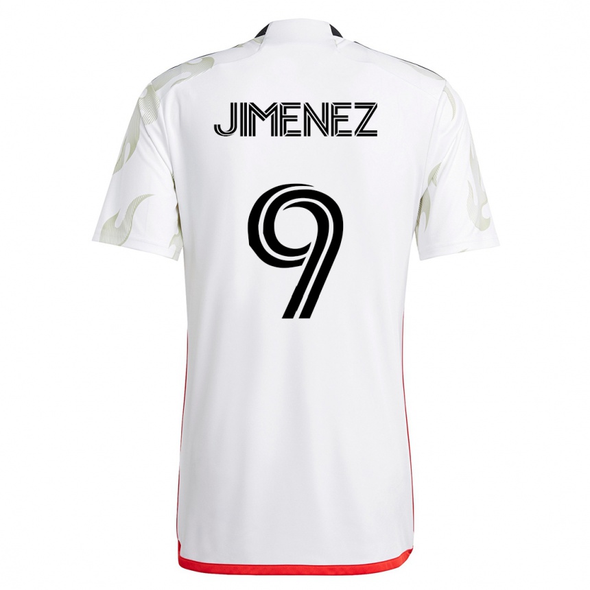 Hombre Fútbol Camiseta Jesús Jiménez #9 Blanco 2ª Equipación 2023/24