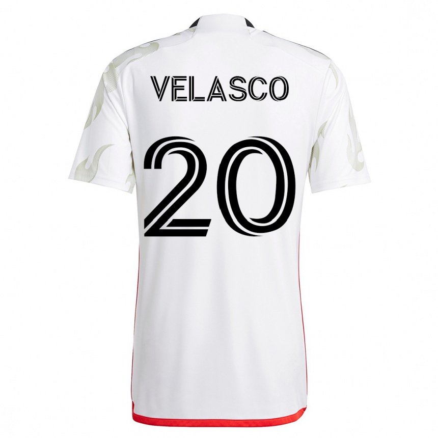 Hombre Fútbol Camiseta Alan Velasco #20 Blanco 2ª Equipación 2023/24