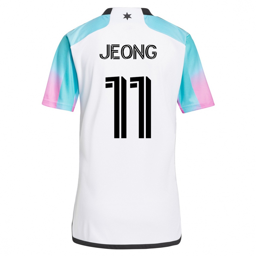 Hombre Fútbol Camiseta Sang-Bin Jeong #11 Blanco 2ª Equipación 2023/24