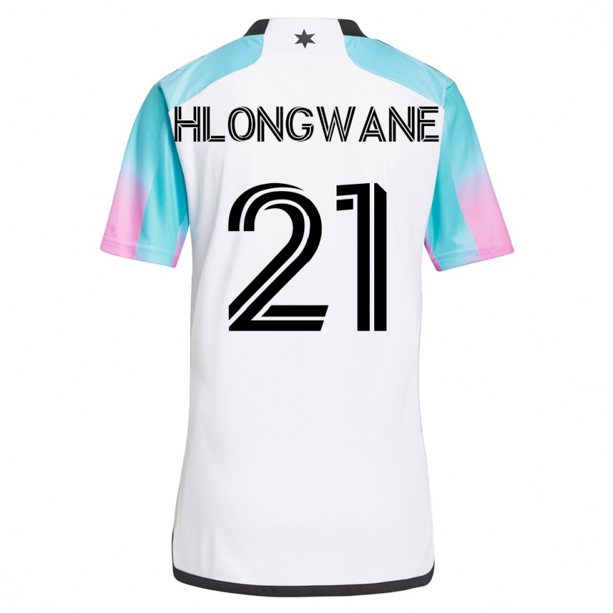 Hombre Fútbol Camiseta Bongokuhle Hlongwane #21 Blanco 2ª Equipación 2023/24