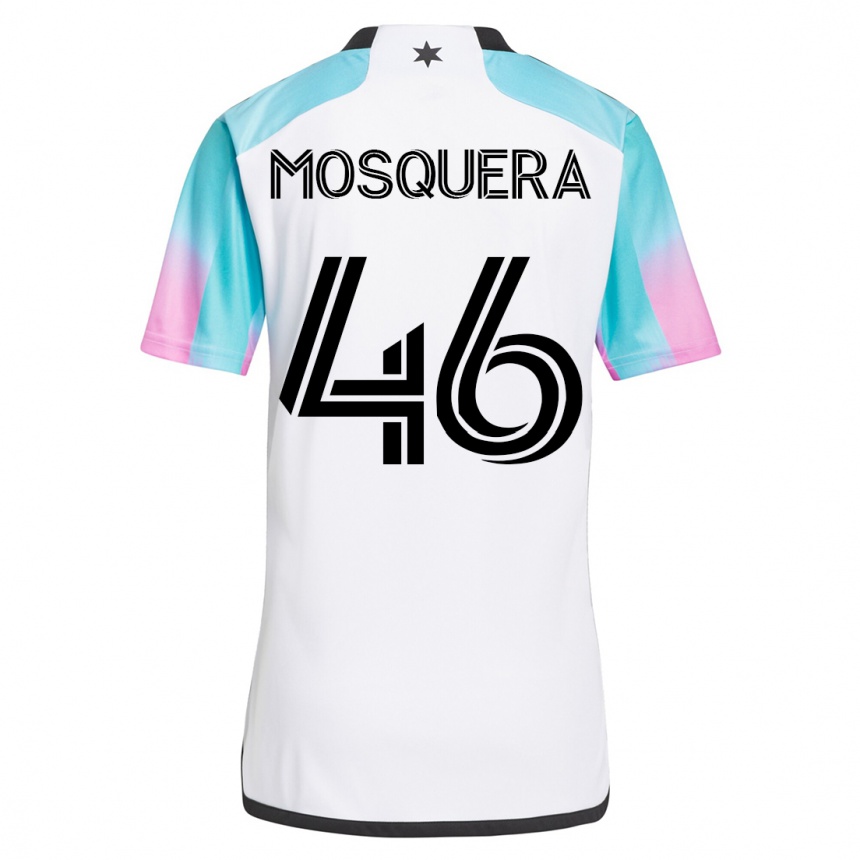 Hombre Fútbol Camiseta Juan Camilo Mosquera #46 Blanco 2ª Equipación 2023/24