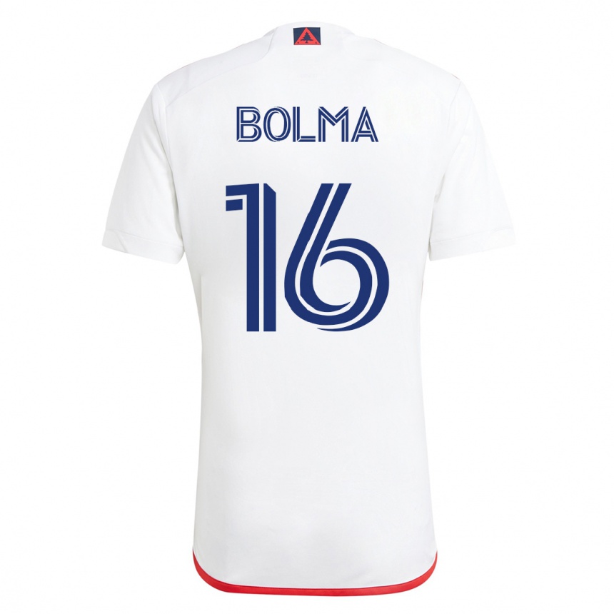 Hombre Fútbol Camiseta Josh Bolma #16 Blanco Rojo 2ª Equipación 2023/24