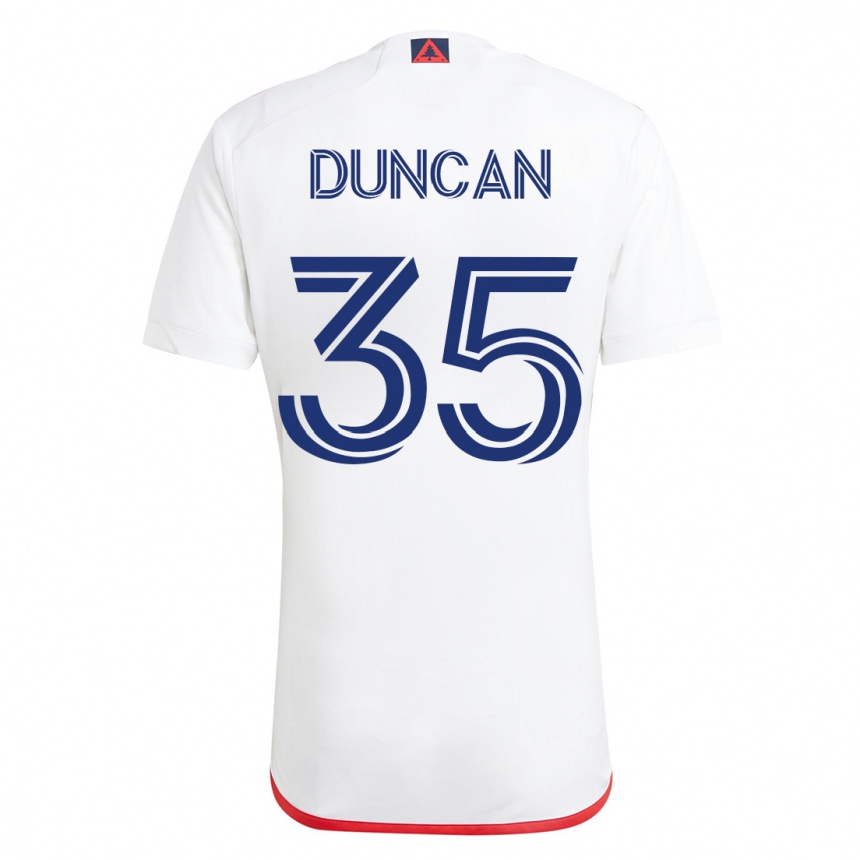 Hombre Fútbol Camiseta Nakye Greenidge-Duncan #35 Blanco Rojo 2ª Equipación 2023/24