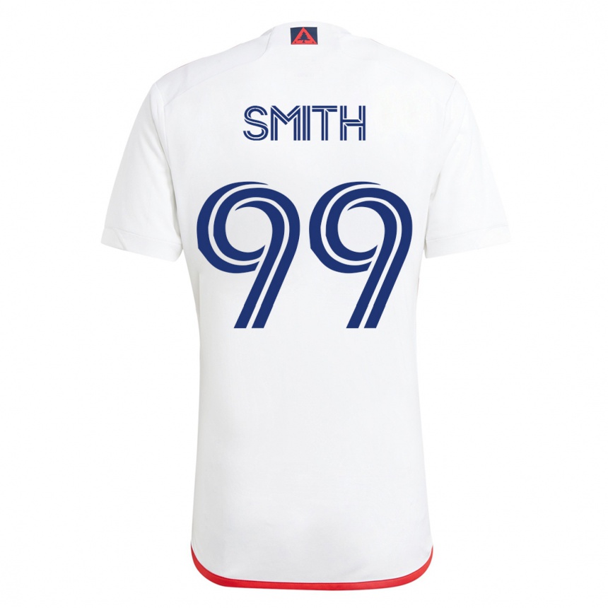 Hombre Fútbol Camiseta Jordan Adebayo-Smith #99 Blanco Rojo 2ª Equipación 2023/24