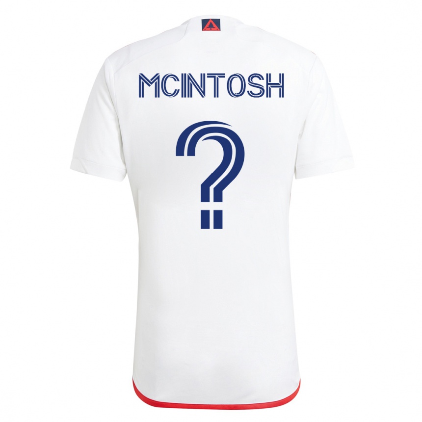Hombre Fútbol Camiseta Damario Mcintosh #0 Blanco Rojo 2ª Equipación 2023/24