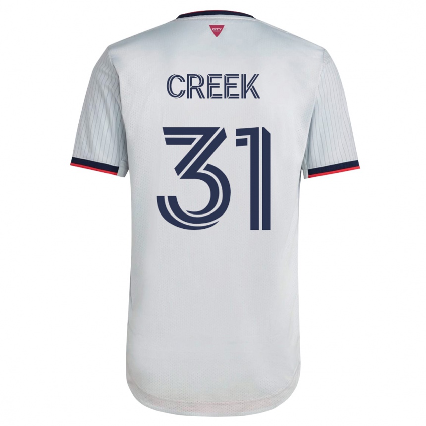 Hombre Fútbol Camiseta Michael Creek #31 Blanco 2ª Equipación 2023/24