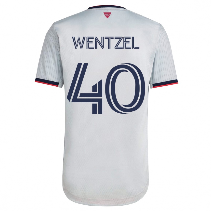 Hombre Fútbol Camiseta Michael Wentzel #40 Blanco 2ª Equipación 2023/24