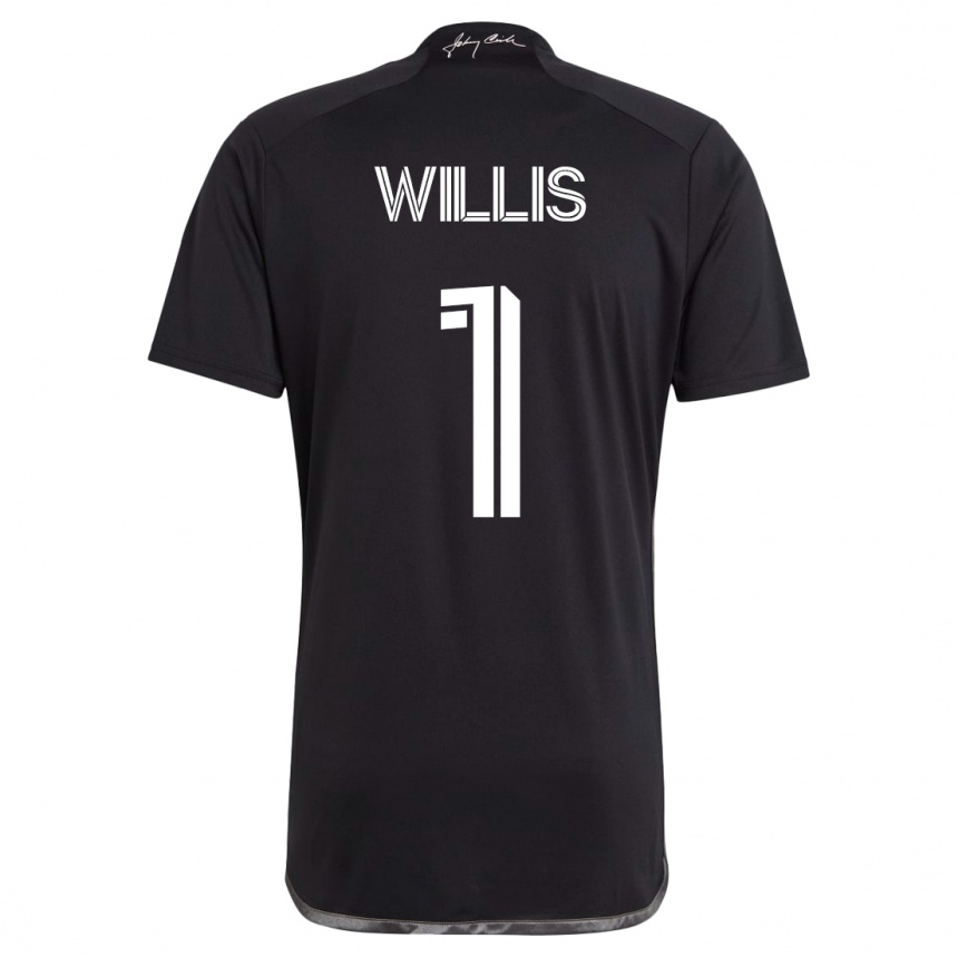 Hombre Fútbol Camiseta Joe Willis #1 Negro 2ª Equipación 2023/24