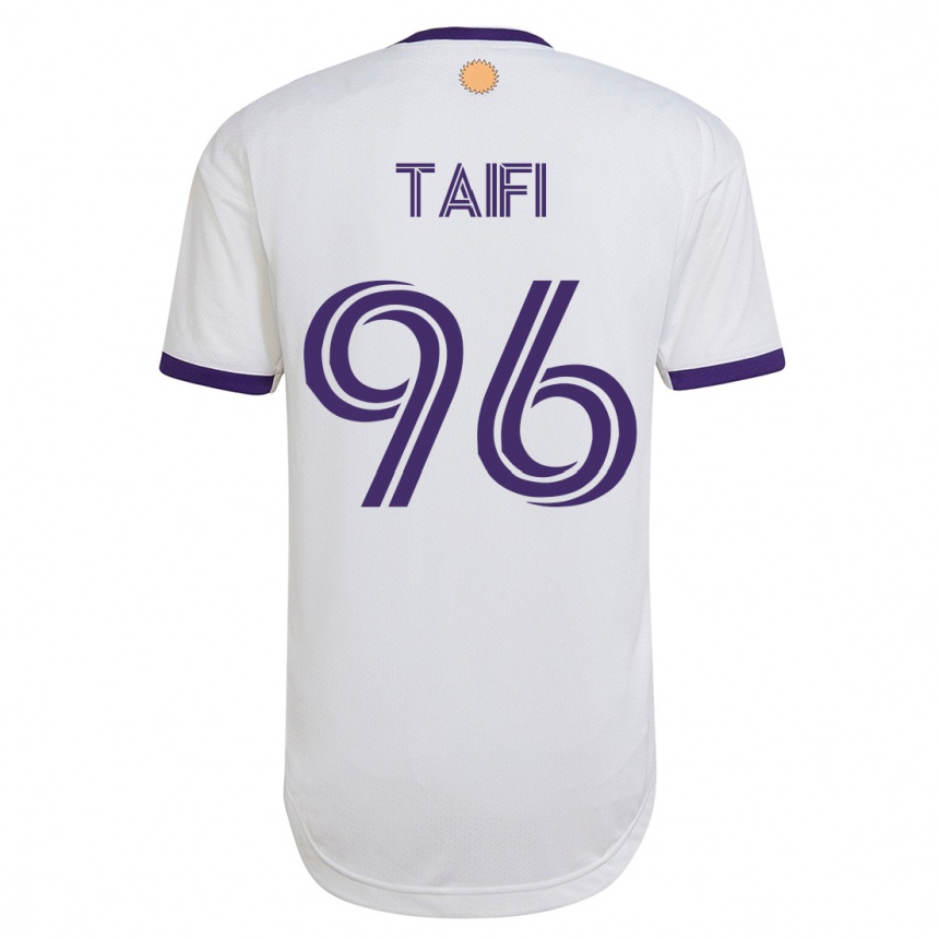 Hombre Fútbol Camiseta Zakaria Taifi #96 Blanco 2ª Equipación 2023/24